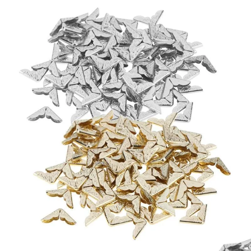 craft tools 100pcs tone scrapbooking corner protectors card file menu metal book