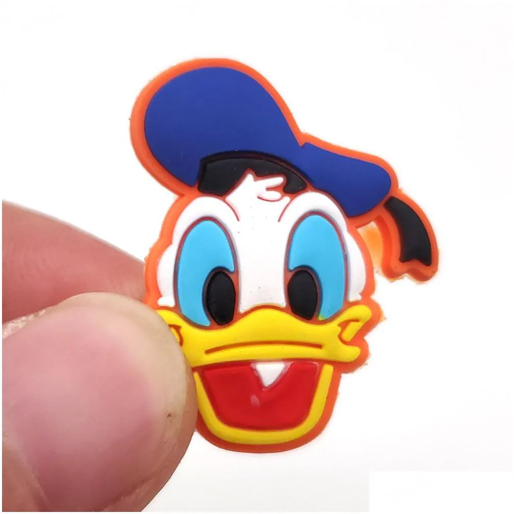 anime charms wholesale cute mouse duck bow cartoon croc charms shoe accessories pvc decoration buckle soft rubber clog charms fast