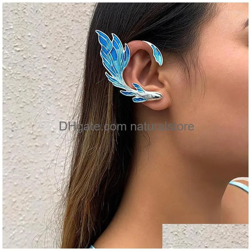 backs earrings nanbo vintage jewelry exquisite trendy model beautiful round gold fish oil ear cuff clip for woman