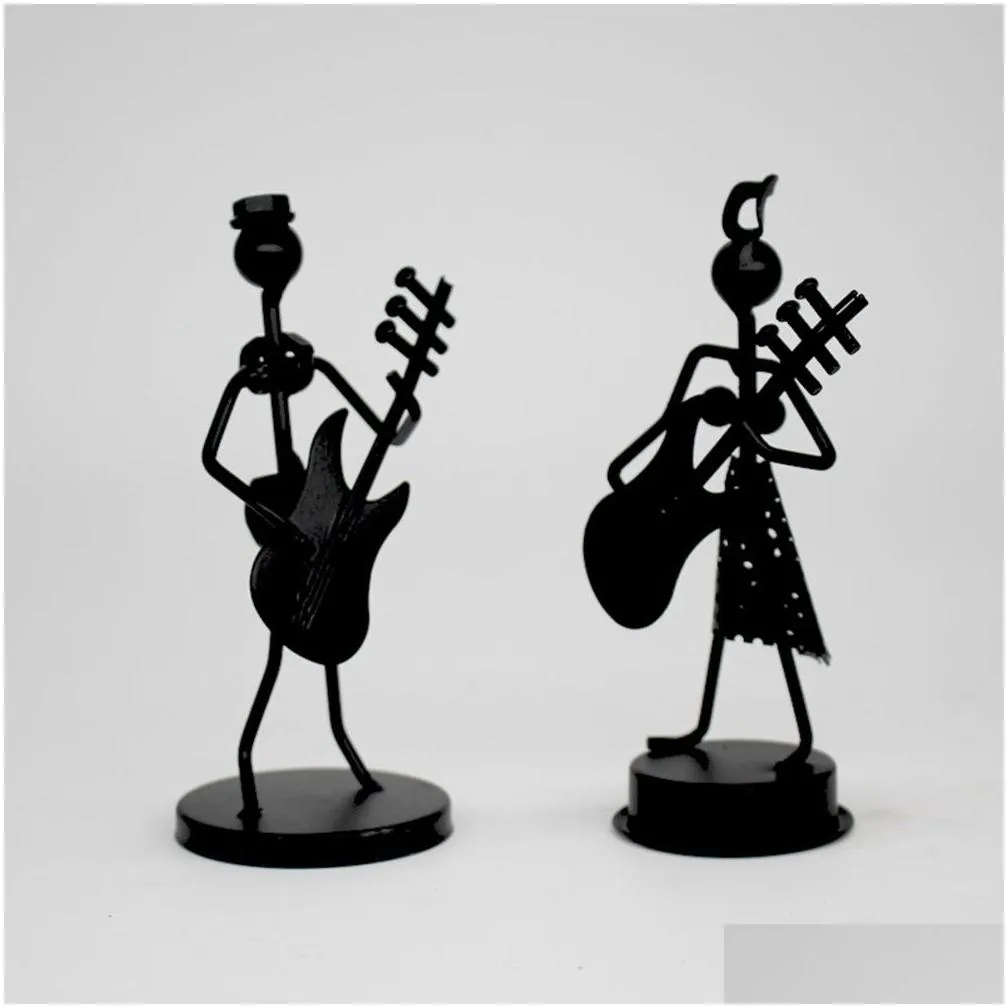 1pc mini iron music band model miniature musicians figurines arts craft decorations party gift favor random design1