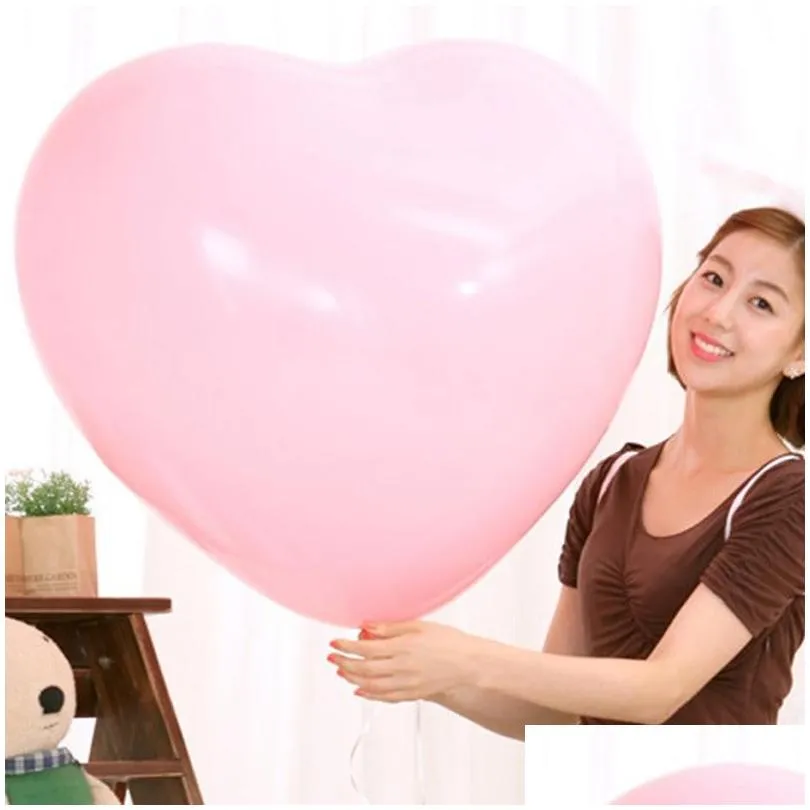 thicken large 36 inch heart shaped latex balloon wedding birthday party decoration love latex balloons mothers day decor balloon dh1266