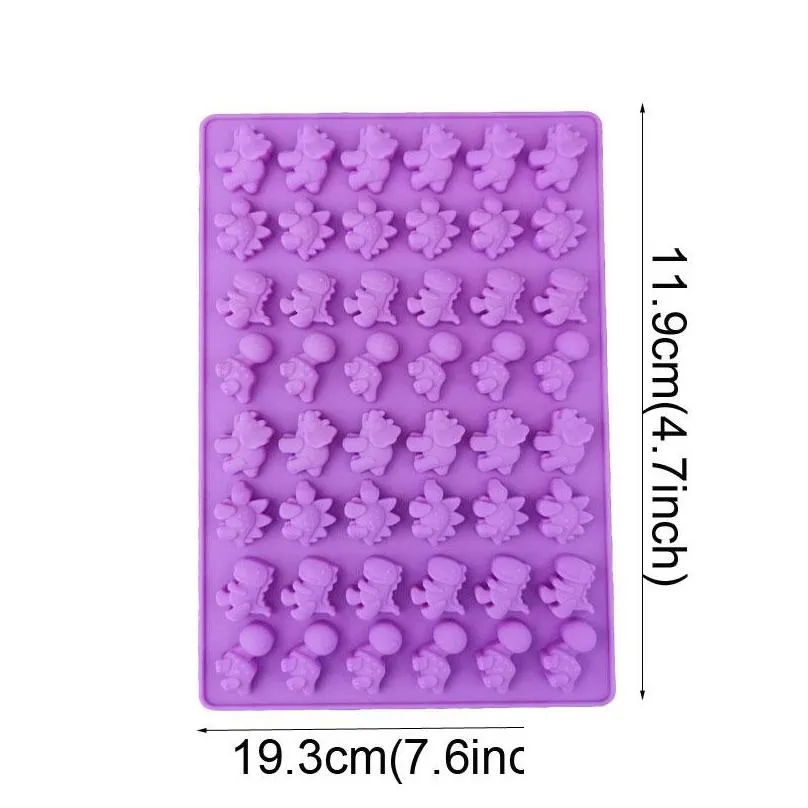 funny 24 holes chocolate mold silicone small dinosaur molds cake maker children toy ice tray moulds creative kitchen diy mold vtky2134