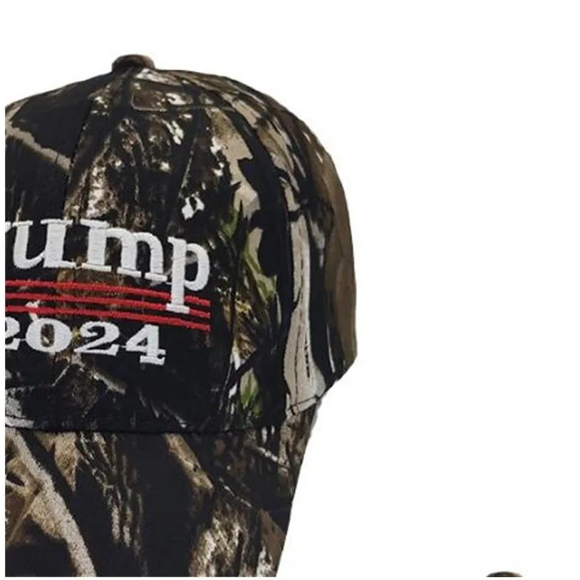 25pcs/dhs camouflage trump 2024 ball hat women mens designers snapback baseball caps anti biden us flag maga summer sun visor0 964 v2