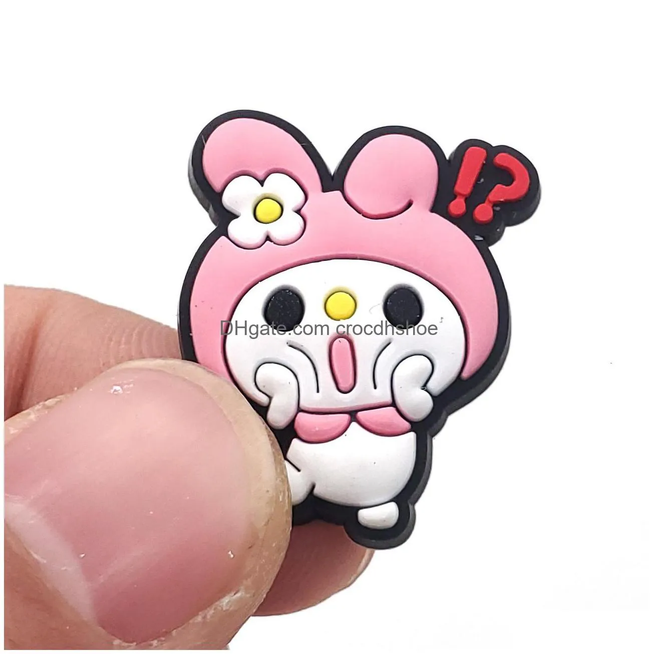 anime charms wholesale kuromi charms melody cartoon croc charms shoe accessories pvc decoration buckle soft rubber clog fast ship