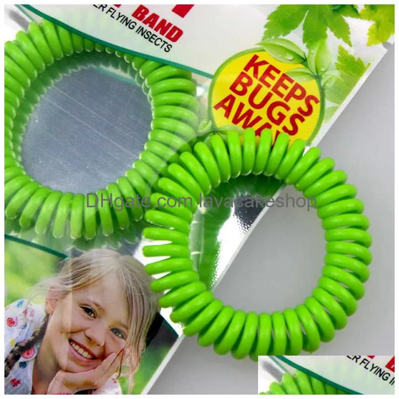 pest control mosquito repellent bracelet elastic coil spiral hand wrist band telephone ring chain antimosquito bracelets pest control bracelet