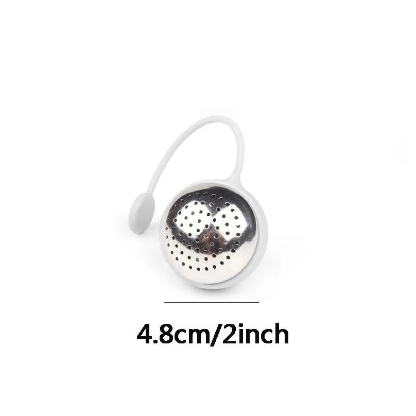 stainless steel silicone tea infuser ball sphere mesh tea strainer filter loose tea leaf spice ball teas diffuser kitchen tool dbc