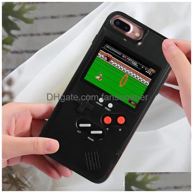 for iphone for iphone phone case soft cover factoryprice color display classic game console game boy x xs max xr 6 7 8 plus 11 pro max