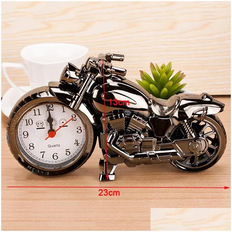 motorcycle alarm clocks home decoration alarm clock super cool motorcycle model alarm clocks holiday creative retro gift decor dbc