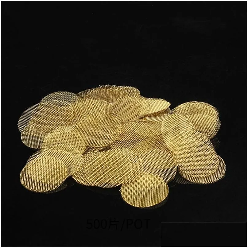 smoking pipes 500pcs/set brass mesh pipe network filter hookah water tobacco metal filters smoke screen gauze