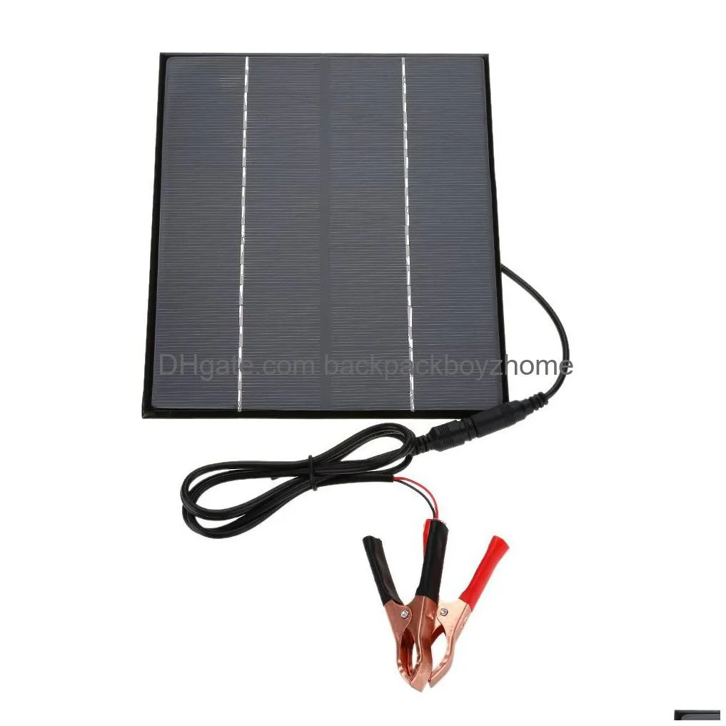 12v 6w multifunction solar panel charger diy external battery for outdoor camping