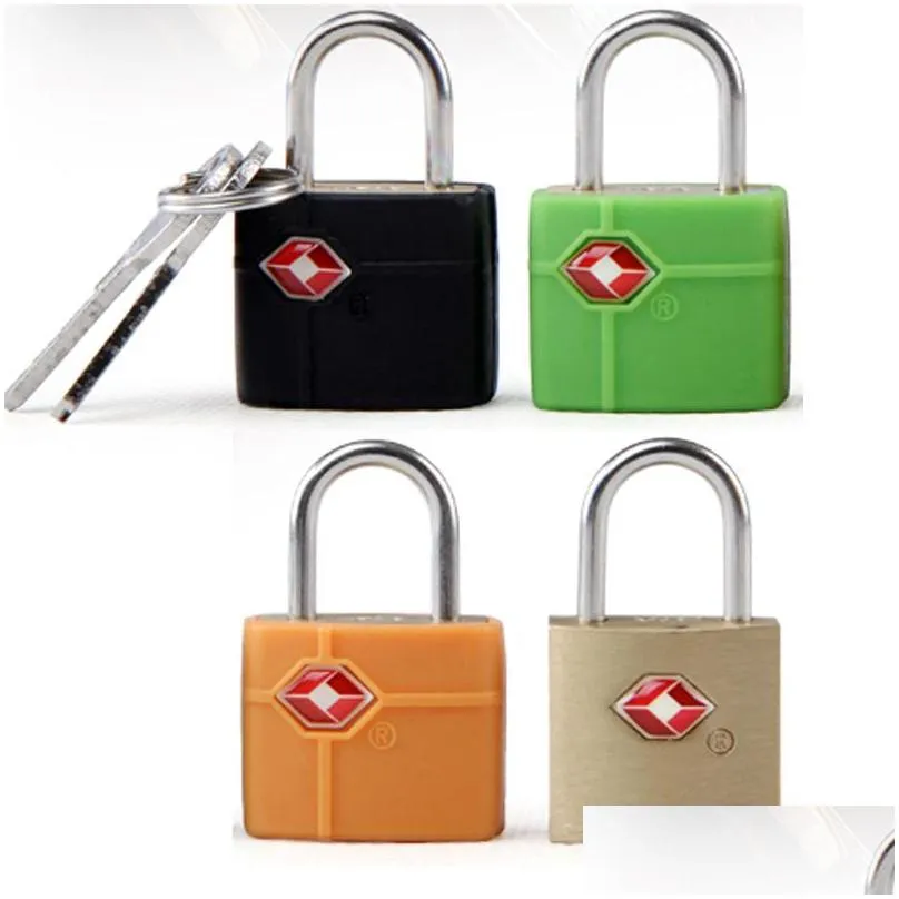 wholesale outdoor travel luggage suitcase mini brass padlock tsa customs lock travel travel lock door locks random colors dh0357