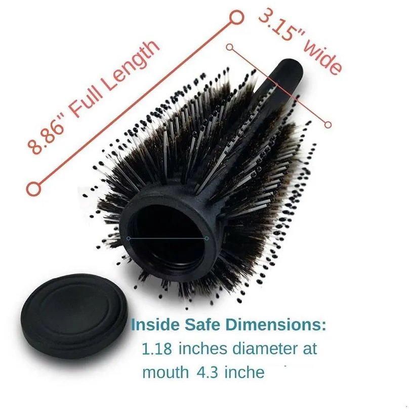 hollow hair brush comb black stash safe diversion secret security hair comb hidden valuables plastic home security storage box vt0443