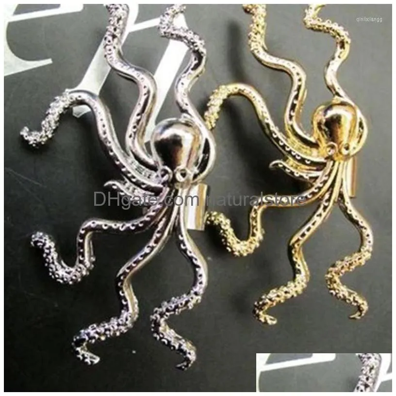 backs earrings 1 piece women vintage octopus shape ear clip earring punk bone fashion jewelry