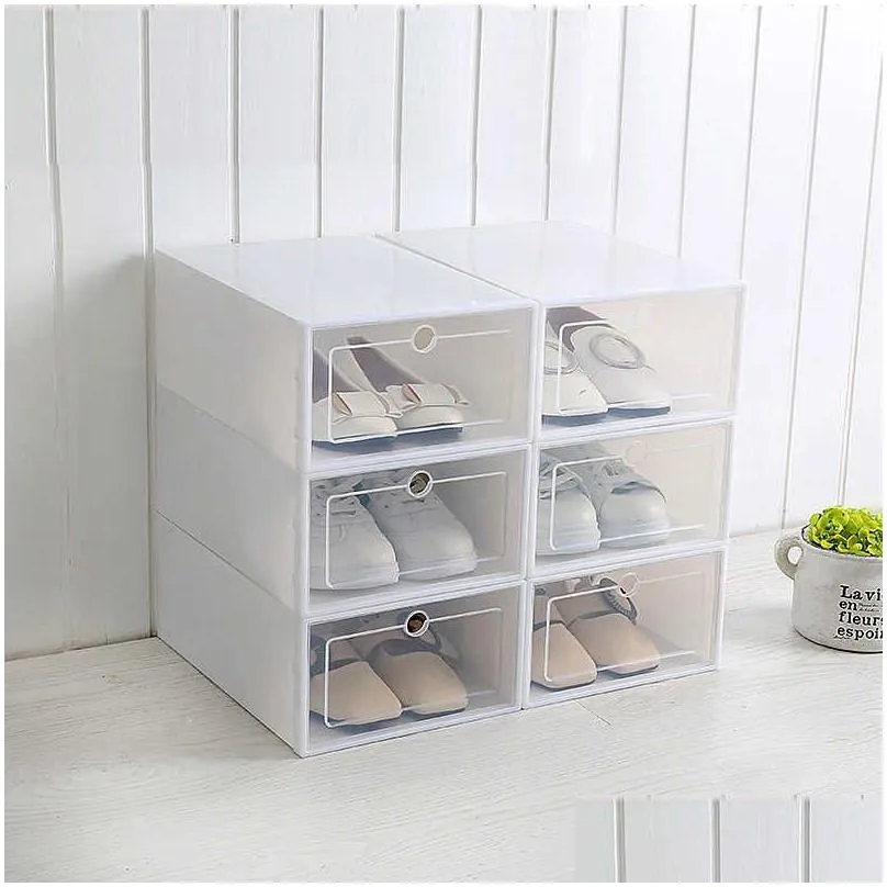 thickened transparent shoe box household plastic storage artifact simple multilayer cabinet rack assembly japanese style dustproof