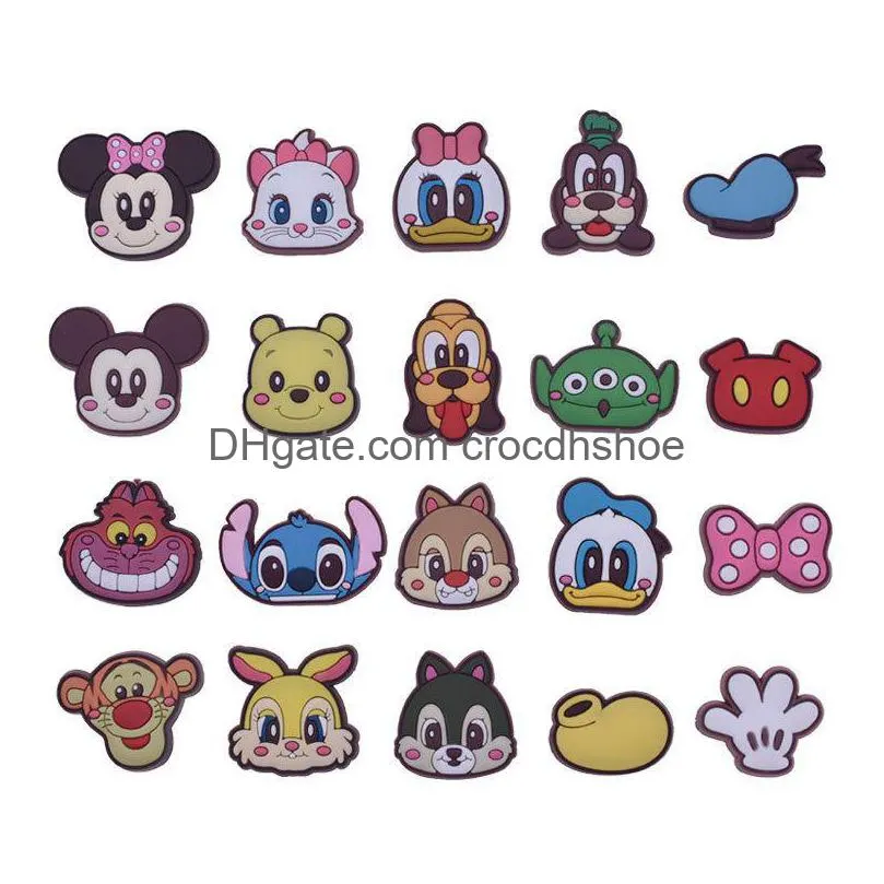 anime charms wholesale cute mouse kitty cats cartoon croc charms shoe accessories pvc decoration buckle soft rubber clog charms fast