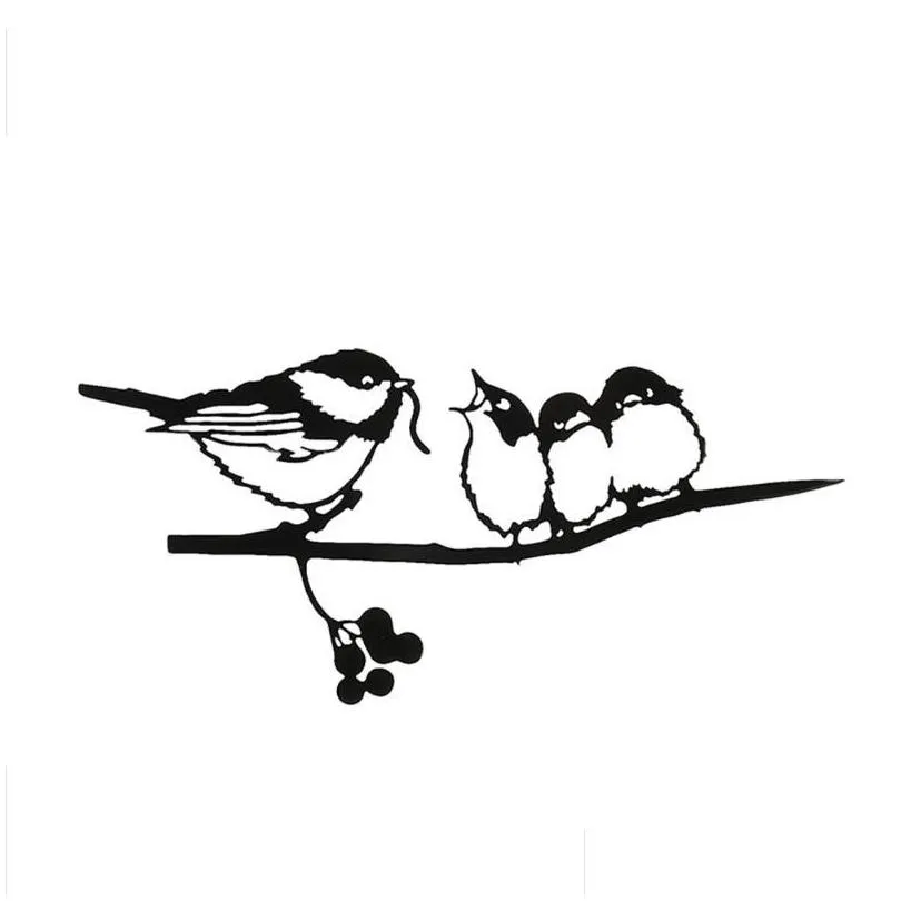 Metal Bird Stake For Garden Ornaments Kmart Decorations Backyard Branch