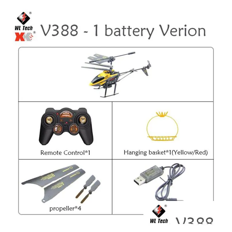 mini aircraft wltoys v388 rc drone 2.4g 3.5ch colorful lights with hanging basket rc quadcopter helicopter toys for kids gifts