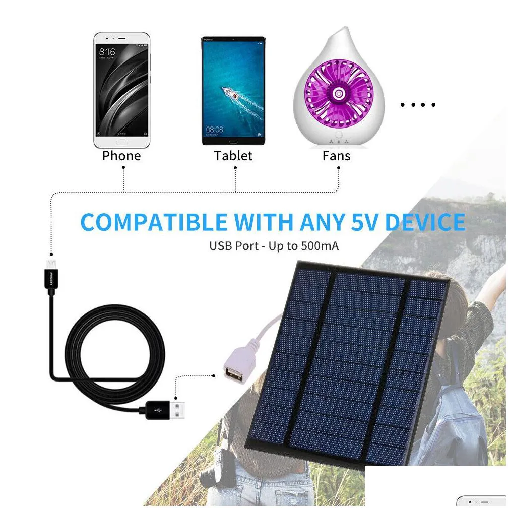 2.5w/5v/3.7v portable solar panel phone  with usb port for travel