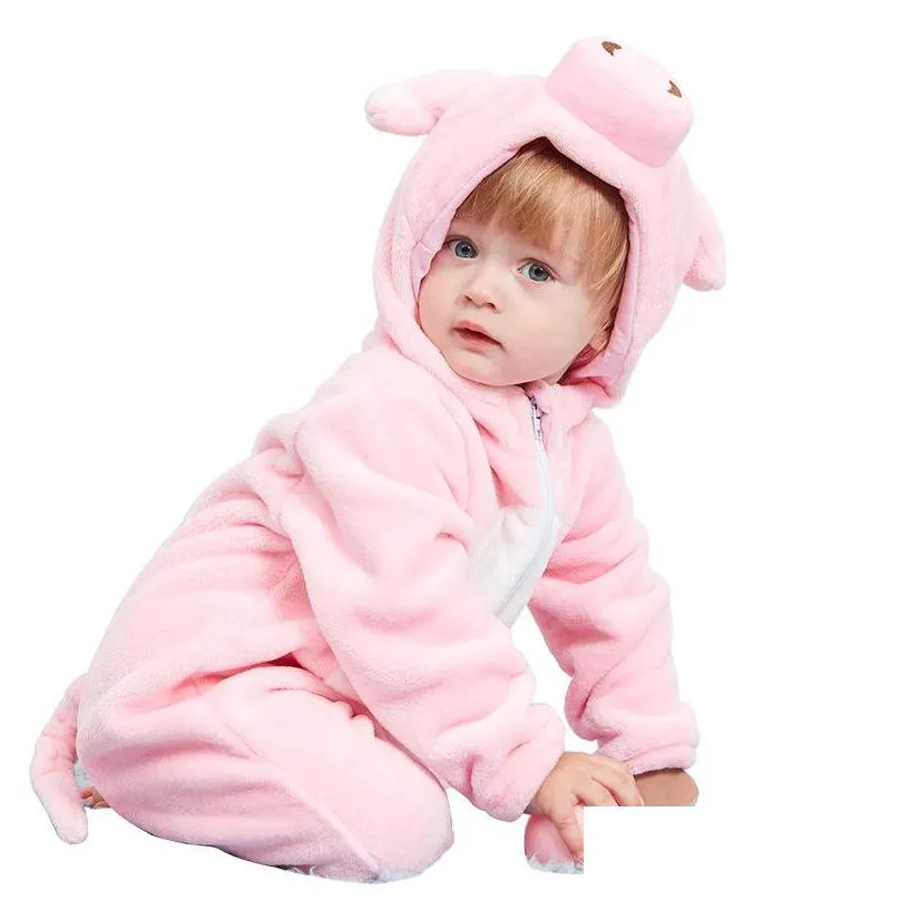  born baby rompers boy girls pajamas animal cartoon romper hooded jumpsuits  monkey tiger pig animals cosplay clothes 20220225