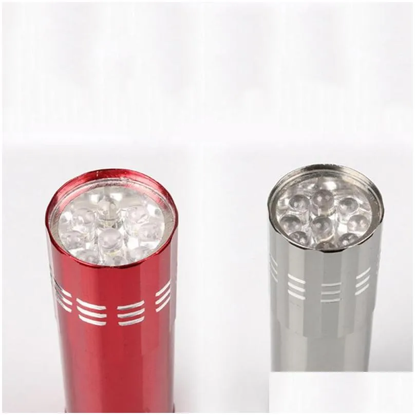 high powerful mini flashlight 9 led waterproof flash light small pocket lamp torch lamps tactical for outdoor camping vt0470