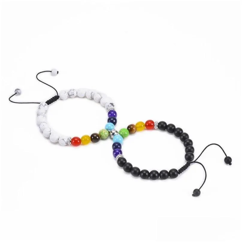 2pcs couples magnetic bracelet set natural stone beads magnet matching distance relationship bracelets women jewelry