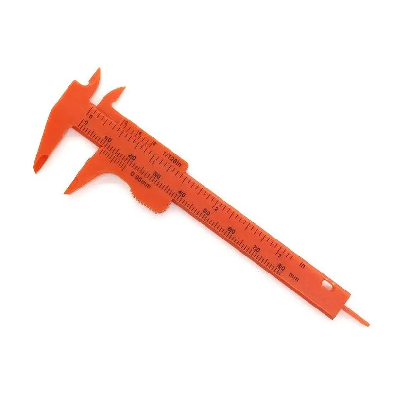 portable mini vernier caliper ruler micrometer gauge 80mm length vernier calipers double rule scale plastic measuring tool vt0326