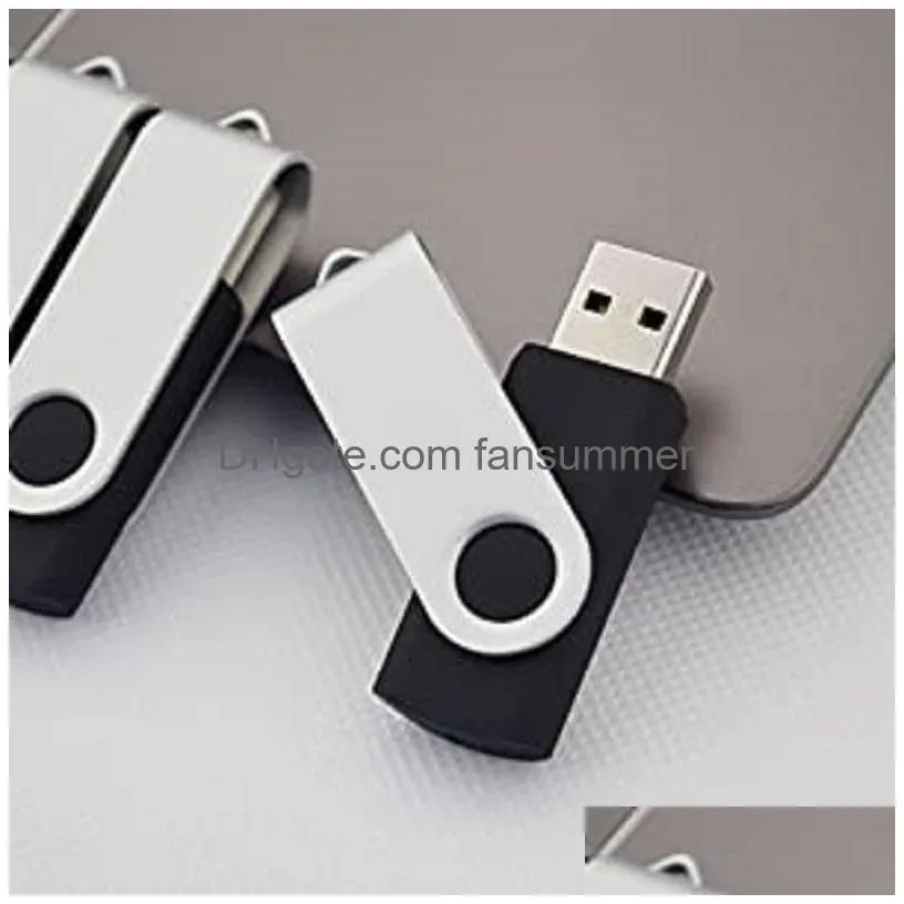 custom logo 1gb 2gb 4g 8gb 16gb 32gb 64gb usb flash drives usb2.0 drive memory stick fold storage thumb pen swivel design black