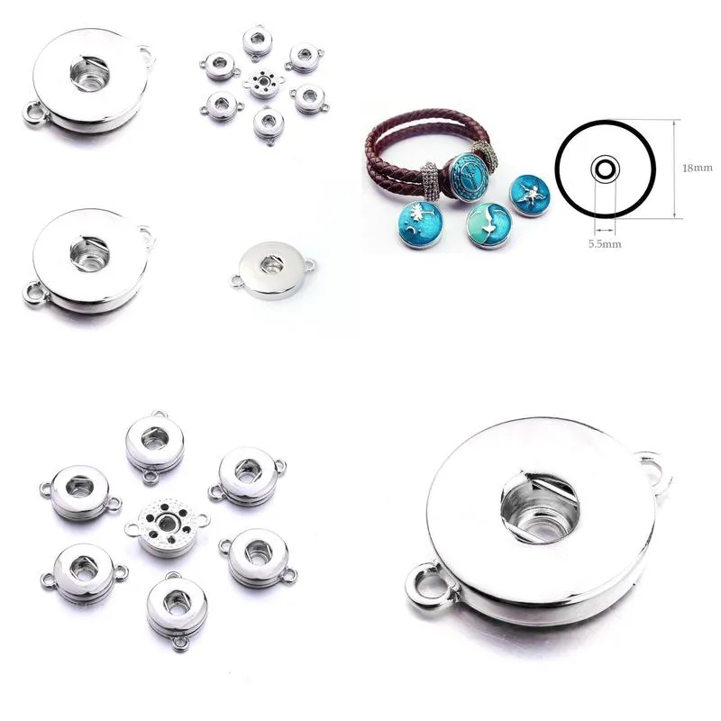 silver alloy 12mm 18mm noosa ginger snap base interchangeable accessories for button clasps diy jewelry accessory