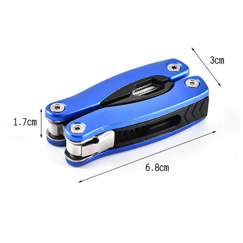survival multi function pliers mini folding tongs including screwdriver filer knife can opener outdoor equipment hand tool pliers