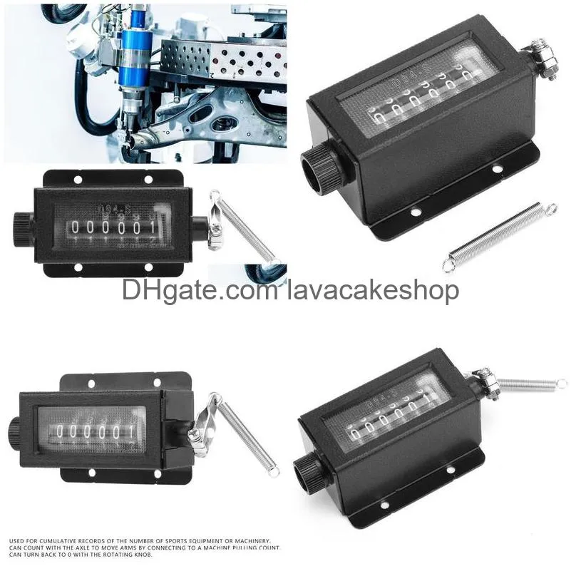 d94s 0999999 6 digit punch counter resettable mechanical pulling counter