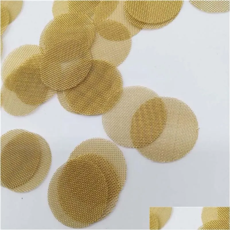 smoking pipes 100 pcs pipe filter mesh 19mm brass screens round gauzes filters for bowls