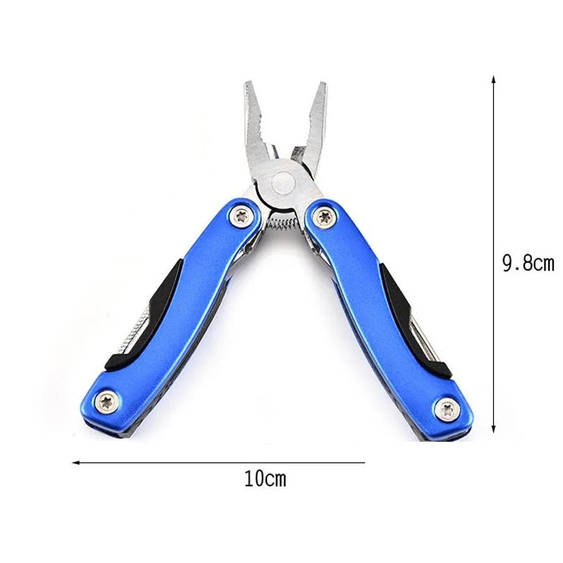 survival multi function pliers mini folding tongs including screwdriver filer knife can opener outdoor equipment hand tool pliers