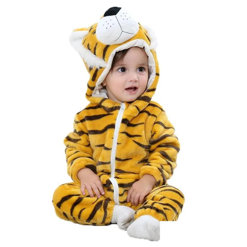  born baby rompers boy girls pajamas animal cartoon romper hooded jumpsuits  monkey tiger pig animals cosplay clothes 20220225