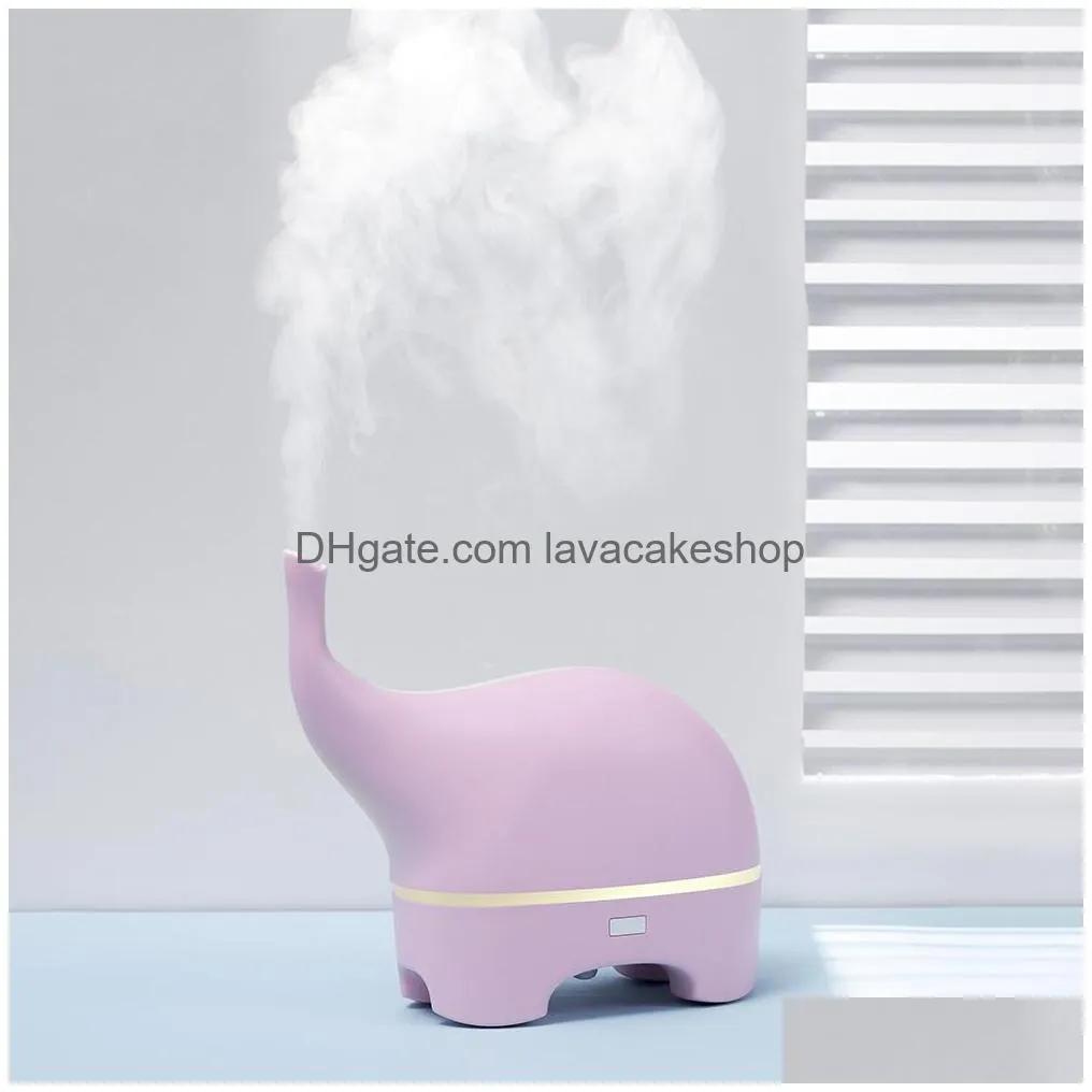 usb aroma diffuser funny elephant dc 5v ultrasonic  oil diffuser color led humidificador portable air humidifier fogger
