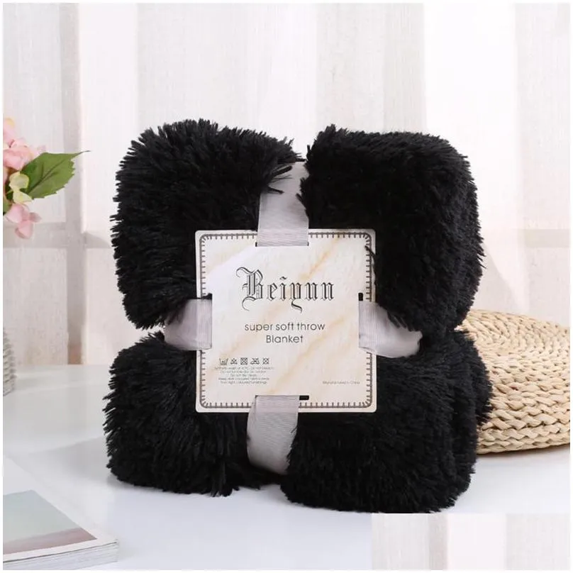 blankets nordic super soft shaggy fur plush blanket fuzzy cozy fluffy sherpa throw bed sofa doubledeck coral gift1