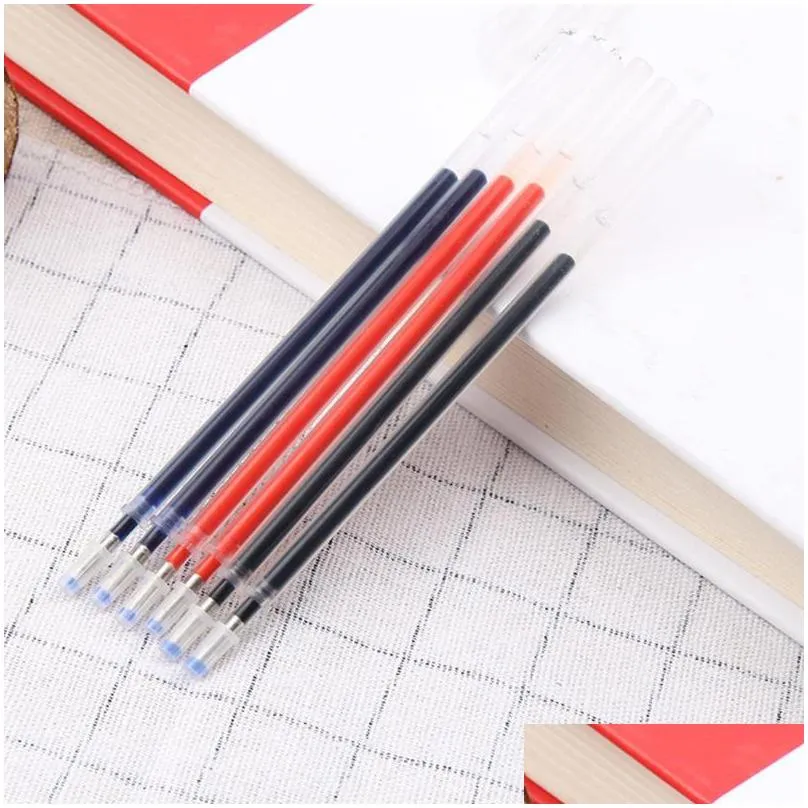 gel pens 100pcs 0.5mm black blue red pen refills smooth writing office stationery good quality refill school1