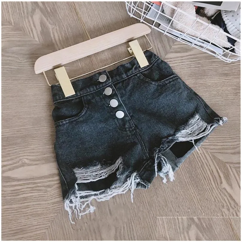 sk ins kids girl jeans shorts hole pockets style summer children denim short pantalones cortos kids pant 215 z2