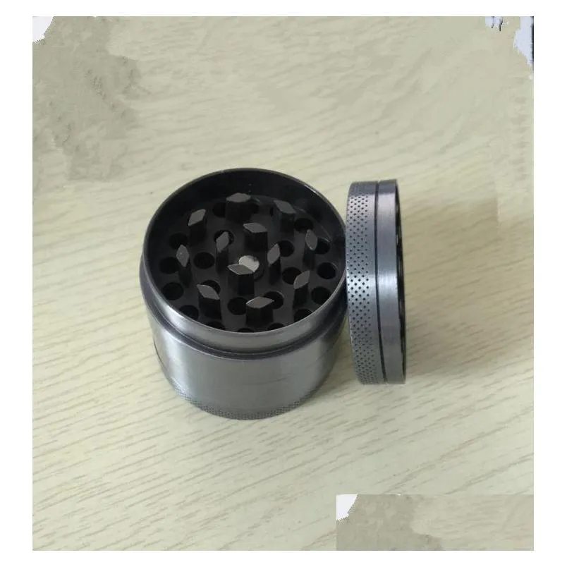 metal tobacco smoke herb grinder 40x35mm 4 layer luxury smoking pipe detector grinding machine filter accessories dh0295