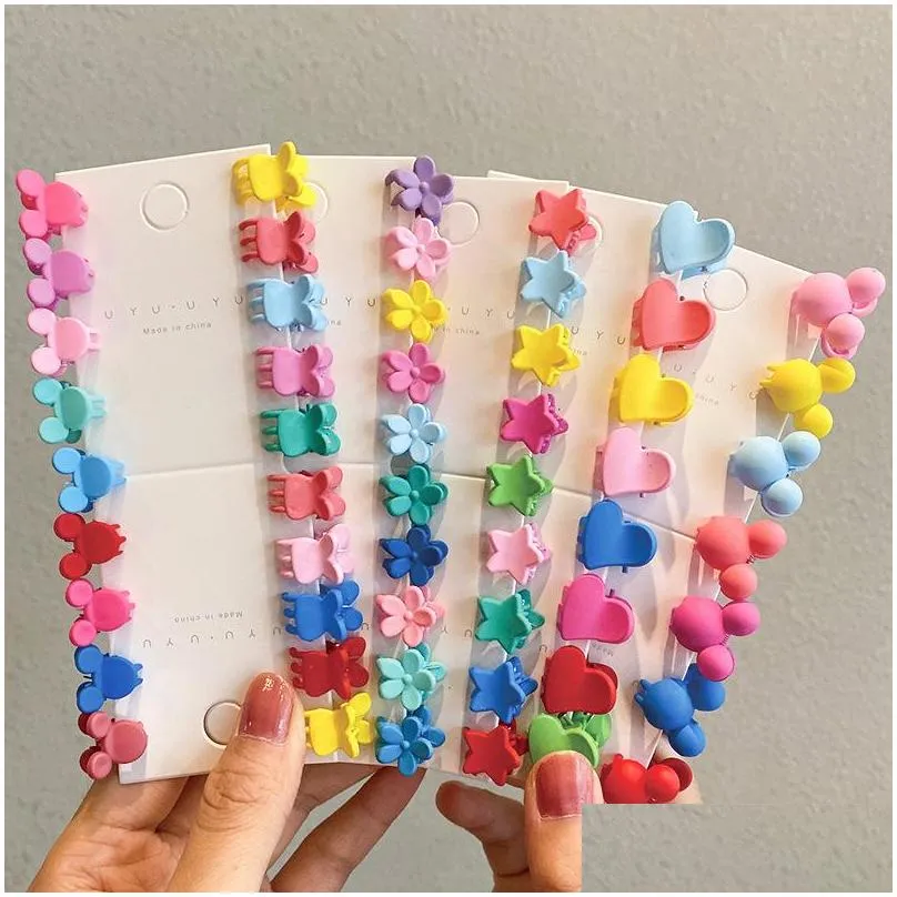 hair accessories girls cute colorful flower star mouse small hair claws kids sweet hairpins heart rabbit hair clips fashion 408 h1