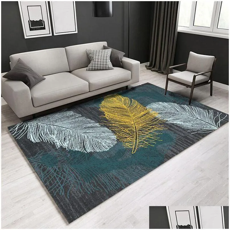 geometric printed carpet in the living room antislip washable large rugs bedroom bedside sofa floor mat decor soft area carpets1