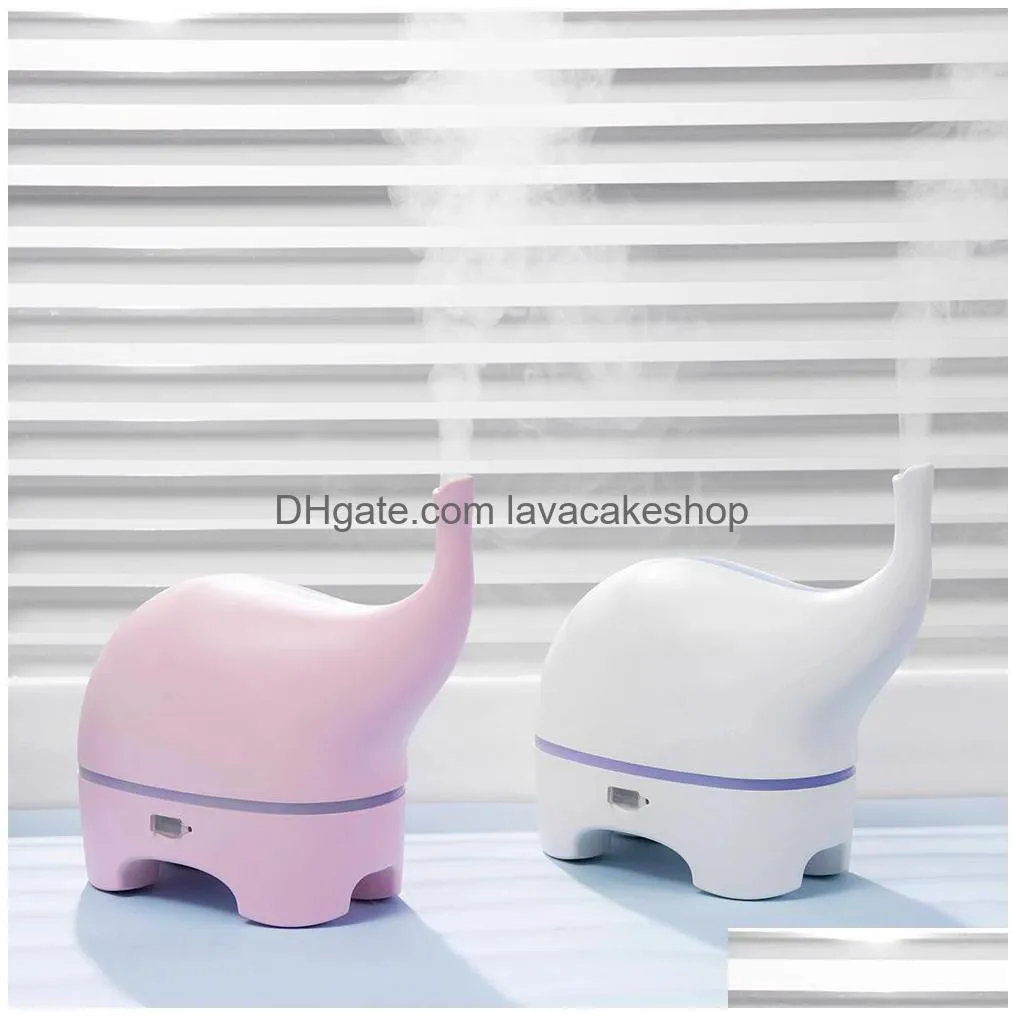 usb aroma diffuser funny elephant dc 5v ultrasonic  oil diffuser color led humidificador portable air humidifier fogger