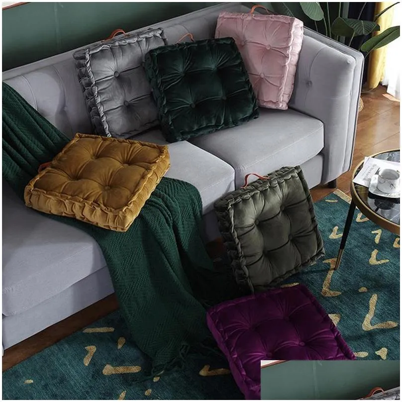 cushion/decorative pillow square pouf tatami cushion floor cushions seat pad throw japanese 42x42cm