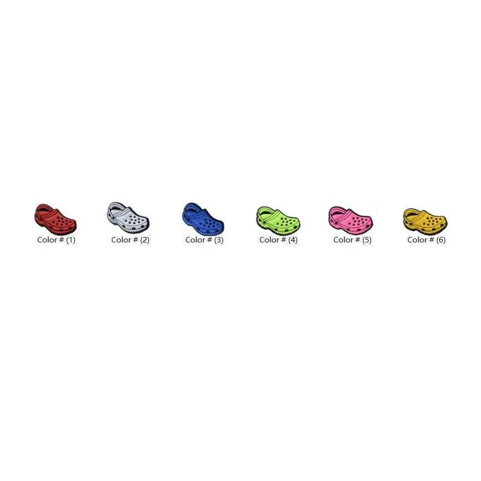 wholesale mini clog soft rubber pvc croc shoe charm parts accessories decoration buckcle for clog bracelet wristband