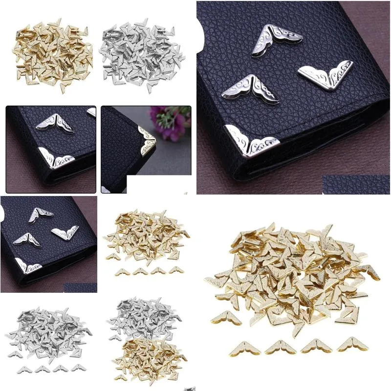 craft tools 100pcs tone scrapbooking corner protectors card file menu metal book