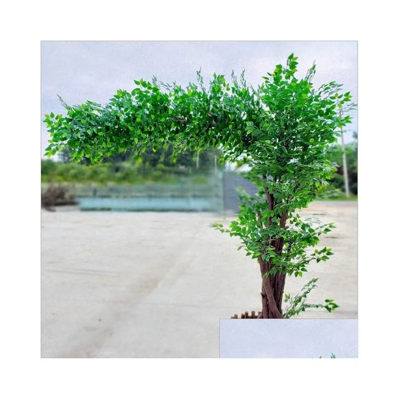 decorative flowers wreaths artificial big tree landscape ficus microcarpa greenery plant store decoration scenery flower1