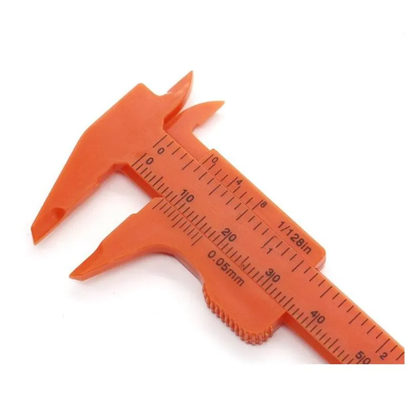 portable mini vernier caliper ruler micrometer gauge 80mm length vernier calipers double rule scale plastic measuring tool vt0326