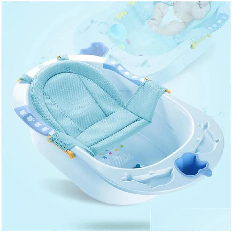 baby bath net tub security support child tubs shower care for born adjustable safety net cradle sling mesh infant bathing 283 h1