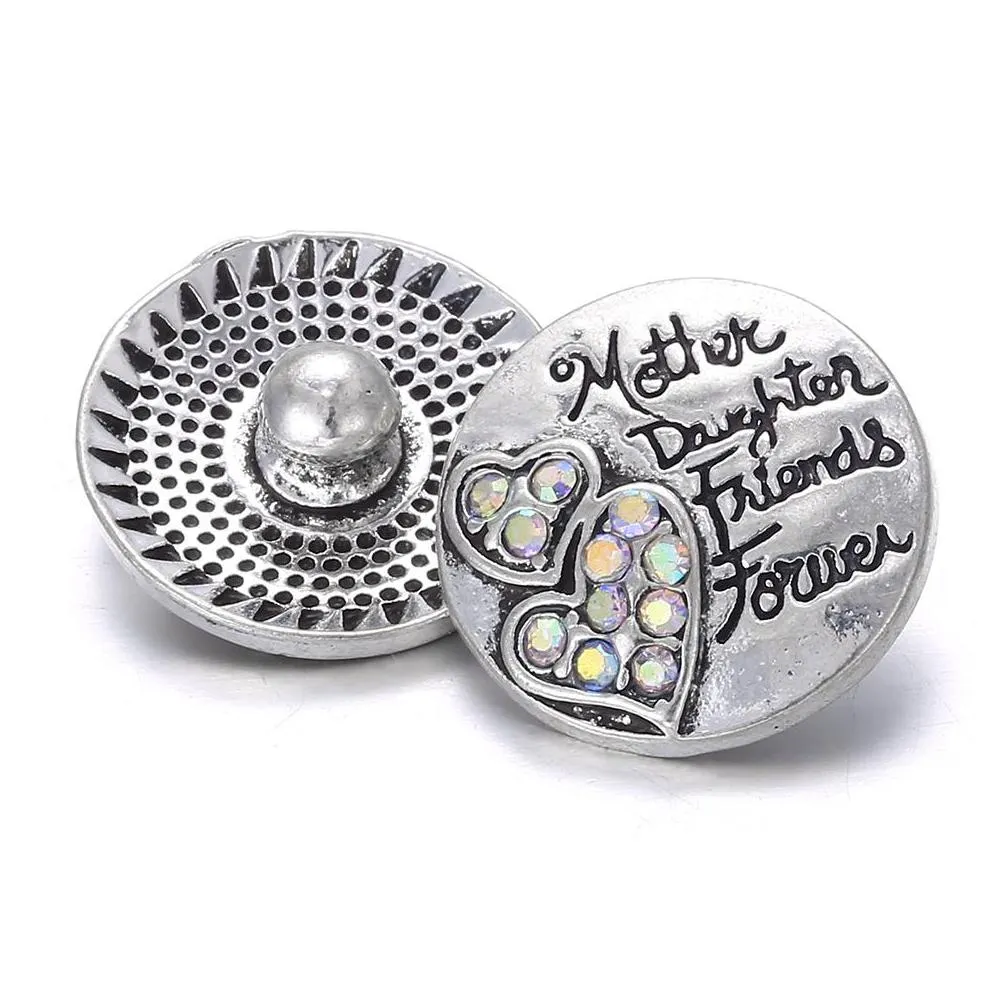 noosa love snap jewelry mother love heart 18mm metal snap buttons for snap button bracelet jewelry