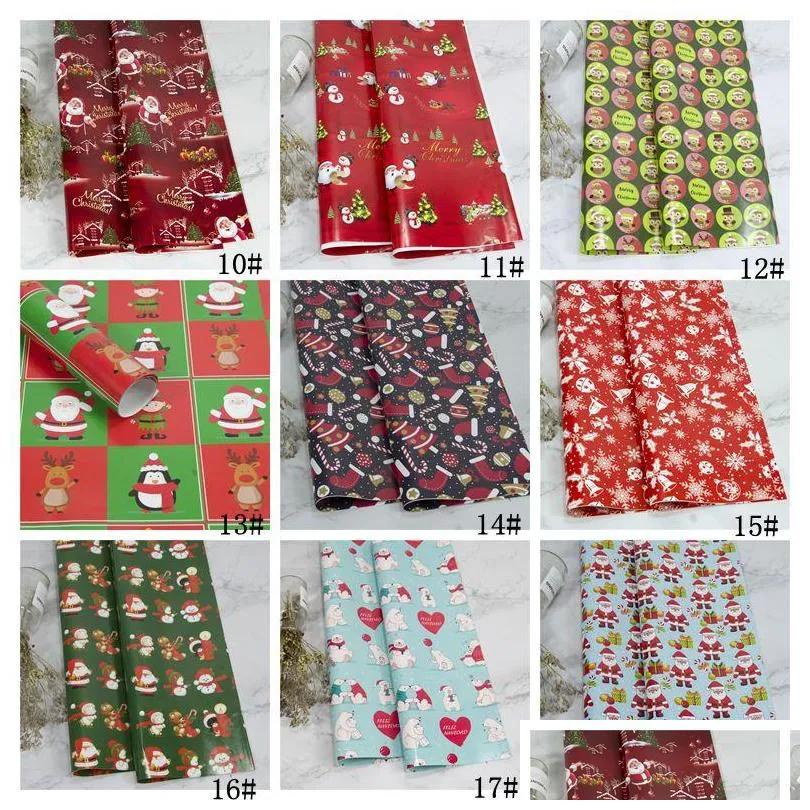 christmas wrapping paper christmas decoration gift box diy package paper cartoon santa claus snowman deer present wrapping paper dbc