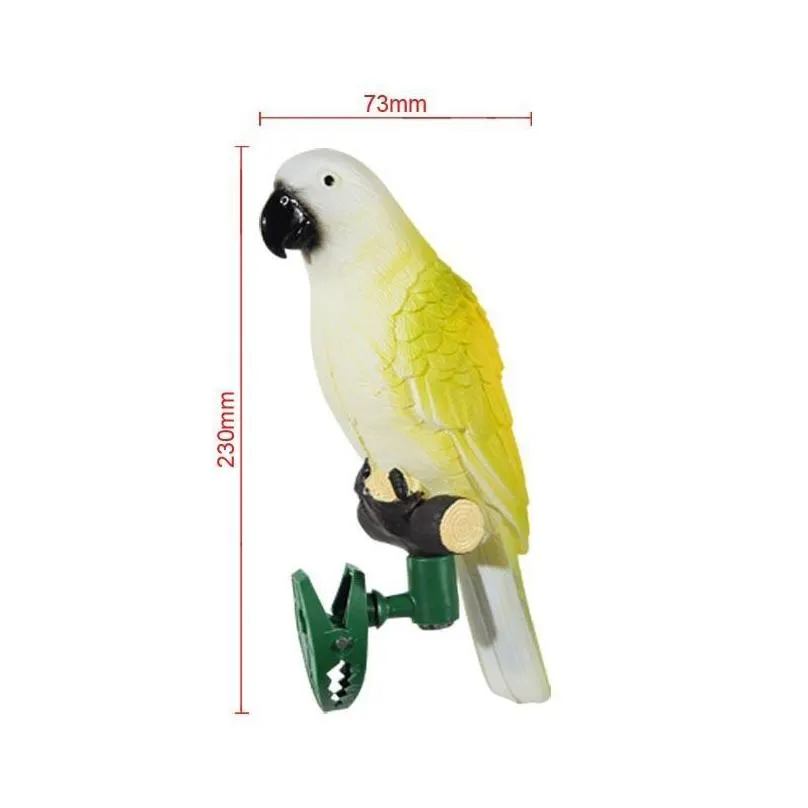 solar power led light bird parrot lamp with clip night lights for outdoor garden path ornament drop decorations
